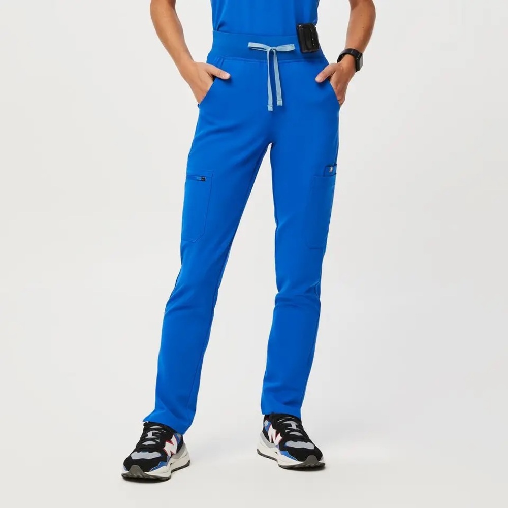 FIGS Yola Skinny Scrub Pants - Small/Royal Blue